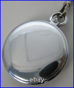 Vintage Bucherer Hunting Case Pocket Watch withChain 1905 US Half $ Fob 15J Windup