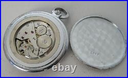 Vintage Bucherer Hunting Case Pocket Watch withChain 1905 US Half $ Fob 15J Windup