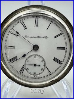 Vintage Coin Silver Case Hamden Champion Pocket Watch