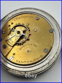 Vintage Coin Silver Case Hamden Champion Pocket Watch