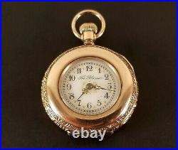 Vintage Connecticut Pocket Watch The Bloomer 0 Size Gold Filled Case & Paper