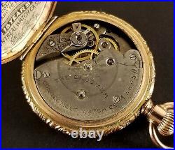 Vintage Connecticut Pocket Watch The Bloomer 0 Size Gold Filled Case & Paper