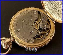 Vintage Connecticut Pocket Watch The Bloomer 0 Size Gold Filled Case & Paper