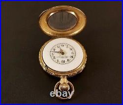 Vintage Connecticut Pocket Watch The Bloomer 0 Size Gold Filled Case & Paper