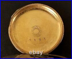 Vintage Connecticut Pocket Watch The Bloomer 0 Size Gold Filled Case & Paper