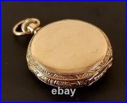 Vintage Connecticut Pocket Watch The Bloomer 0 Size Gold Filled Case & Paper