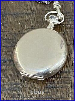 Vintage Crown Pocket Watch Triple Hunter Case 20 Years Gold Tone withChain