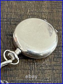 Vintage Crown Pocket Watch Triple Hunter Case 20 Years Gold Tone withChain