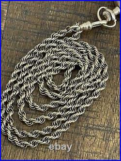 Vintage Crown Pocket Watch Triple Hunter Case 20 Years Gold Tone withChain