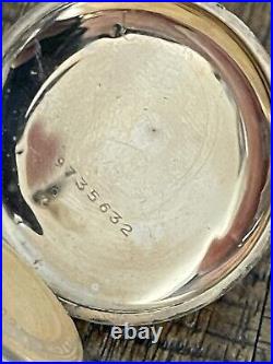 Vintage Crown Pocket Watch Triple Hunter Case 20 Years Gold Tone withChain