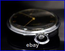 Vintage DOXA Black Gilt Dial, 47mm snap case, 40s mens pocket watch