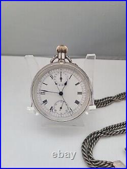 Vintage Doctor Split Second Chronograph men's rare pocket watch, working