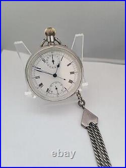 Vintage Doctor Split Second Chronograph men's rare pocket watch, working