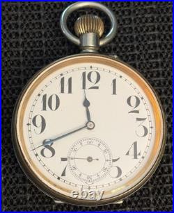 Vintage Doxa Pocket Watch Desk Watch Goliath Argentan Case Runs