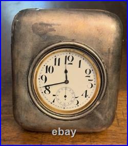 Vintage Doxa Pocket Watch Desk Watch Goliath Argentan Case Runs