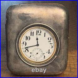 Vintage Doxa Pocket Watch Desk Watch Goliath Argentan Case Runs