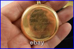 Vintage E. Howard 12s 19J OF Pocket Watch withOrig Crescent Extra Case +Box lot.ec