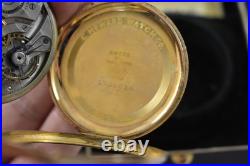 Vintage E. Howard 12s 19J OF Pocket Watch withOrig Crescent Extra Case +Box lot.ec