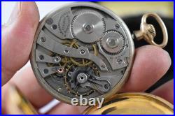 Vintage E. Howard 12s 19J OF Pocket Watch withOrig Crescent Extra Case +Box lot.ec