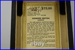 Vintage E. Howard 12s 19J OF Pocket Watch withOrig Crescent Extra Case +Box lot.ec