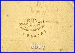 Vintage Elbon 7 Jewel Swiss Pocket Watch 10k rgp Star case Near Mint Running