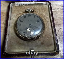 Vintage Elgin 14k Gold Filled 15j Pocket Watch WithCase