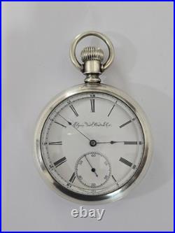 Vintage Elgin 16s Pocket Watch Coin Silver Case RunsLot292 G2U