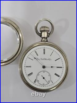 Vintage Elgin 16s Pocket Watch Coin Silver Case RunsLot292 G2U