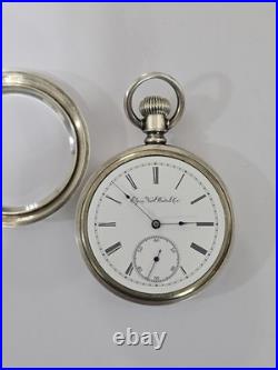 Vintage Elgin 16s Pocket Watch Coin Silver Case RunsLot292 G2U