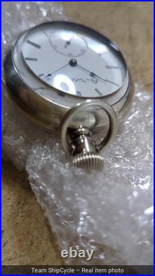 Vintage Elgin 16s Pocket Watch Coin Silver Case RunsLot292 G2U