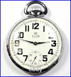 Vintage Elgin 17 Jewels Pocket Watch With Train Case