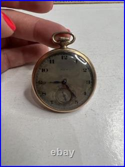 Vintage Elgin 18s/17j Pocket Watch Working Wadesworth case