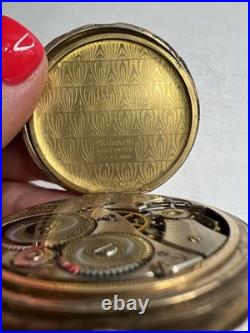 Vintage Elgin 18s/17j Pocket Watch Working Wadesworth case