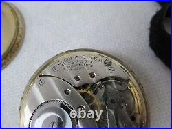 Vintage Elgin 616 17 Jewel Pocket Watch 10K Gold Filled Case, Runs