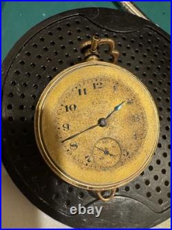 Vintage Elgin 6/0 Pocket Watch 14K Solid Gold Case 4g Not Running Repair