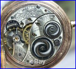 Vintage Elgin Fancy Multi Color Dial Enamel G F Hunting Case Pocket Watch 1800s