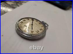Vintage Elgin Mens Pocket Watch 44mm Case Supreme Gold Filled 1924