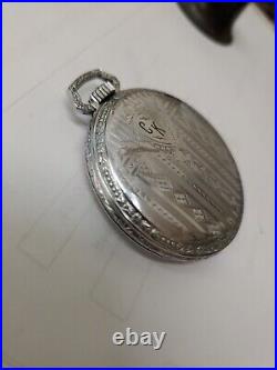 Vintage Elgin Mens Pocket Watch 45mm Case Supreme Gold Filled not Running 1924