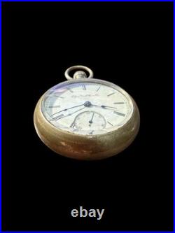 Vintage Elgin National Watch Co. Pocket Watch Open Face Oresilver Case Roman