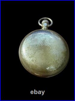 Vintage Elgin National Watch Co. Pocket Watch Open Face Oresilver Case Roman