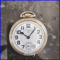 Vintage Elgin Pocket Watch 17 Jewels Swiss Movement 976 10K Gold RGP Star Case