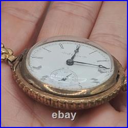 Vintage Elgin Pocket Watch Case Marked Fahys Monarch RUNS