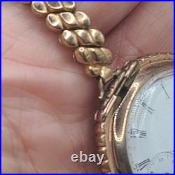Vintage Elgin Pocket Watch Case Marked Fahys Monarch RUNS