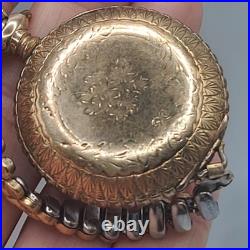 Vintage Elgin Pocket Watch Case Marked Fahys Monarch RUNS