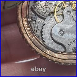 Vintage Elgin Pocket Watch Case Marked Fahys Monarch RUNS