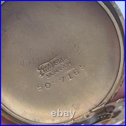 Vintage Elgin Pocket Watch Case Marked Fahys Monarch RUNS