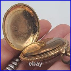 Vintage Elgin Pocket Watch Case Marked Fahys Monarch RUNS