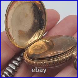 Vintage Elgin Pocket Watch Case Marked Fahys Monarch RUNS