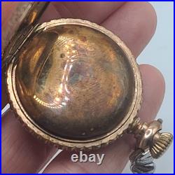 Vintage Elgin Pocket Watch Case Marked Fahys Monarch RUNS