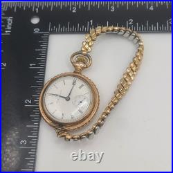 Vintage Elgin Pocket Watch Case Marked Fahys Monarch RUNS